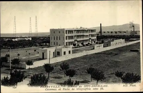 Ak Menzel Bourguiba Ferryville Tunesien, Arsenal de Sidi Abdallah, Casernes et Poste