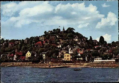 Ak Hamburg Altona Blankenese, Süllberg vom Wasser aus gesehen