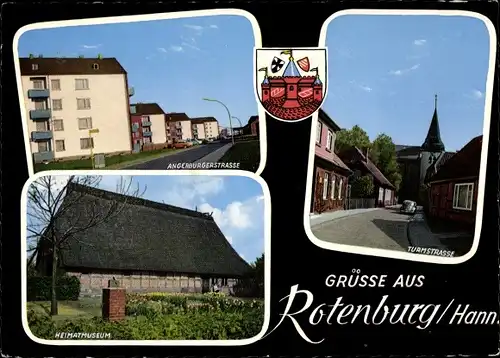 Ak Rotenburg an der Wümme, Turmstraße, Angerburgerstraße, Heimatmuseum, Außenansicht