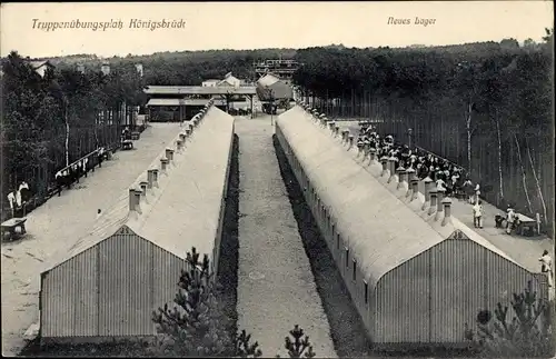 Ak Königsbrück in der Oberlausitz, Neues Lager, Truppenübungsplatz