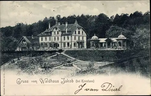Ak Konstanz am Bodensee, Waldhaus Jakob, Außenansicht