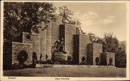 Ak Goslar am Harz, Jäger-Denkmal