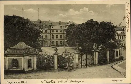 Ak Engers Neuwied in Rheinland Pfalz, Blick auf die Kriegsschule