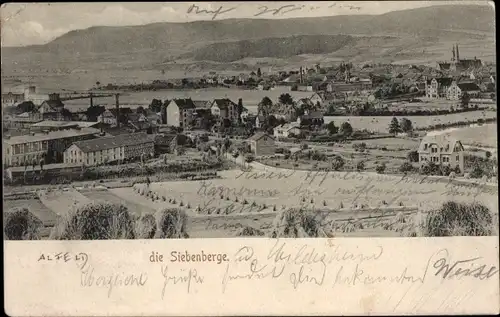 Ak Hildesheim in Niedersachsen, Panorama, Die Siebenberge, Kirchturm