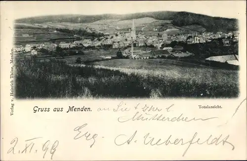 Ak Menden im Sauerland, Panorama, Kirche