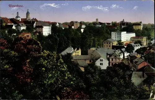 Ak Glauchau, Blick über die Dächer, Teilansicht der Ortschaft, Panorama