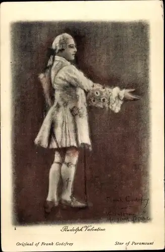 Künstler Schauspieler Ak Godefroy, Frank, Rudolph Valentino in Monsieur Beaucaire