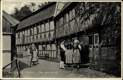 Ak Århus Aarhus Dänemark, En Gade i Den gamle By