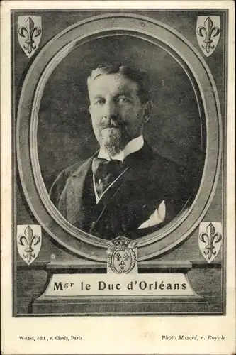 Ak Philippe, Duc d'Orleans, Französischer Adel, Wappen