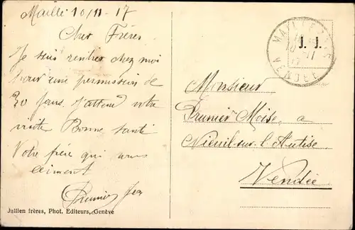 Ak Genève Genf Schweiz, Panorama, la Nuit