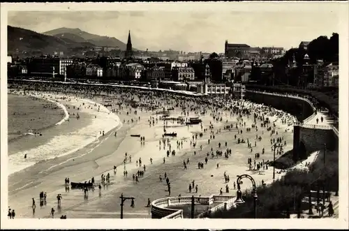 Ak Donostia San Sebastian Baskenland, Vista desde Mira Concha