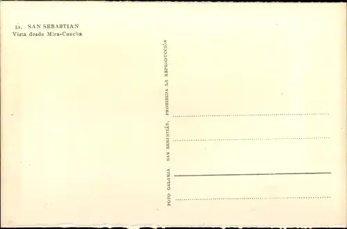 Ak Donostia San Sebastian Baskenland, Vista desde Mira Concha