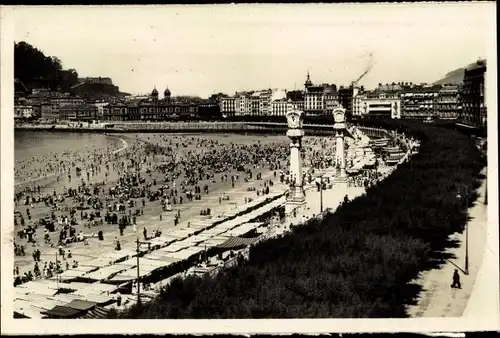 Ak Donostia San Sebastian Baskenland, Playa de la Concha