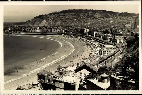 Ak Donostia San Sebastian Baskenland, Vista desde Ysaburu