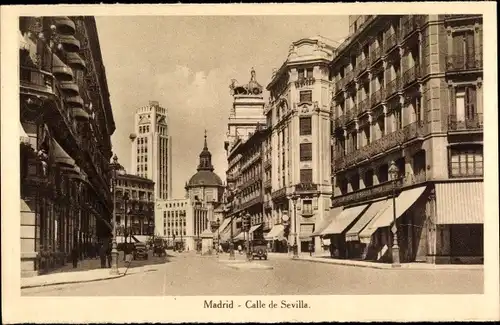 Ak Madrid Spanien, Calle de Sevilla