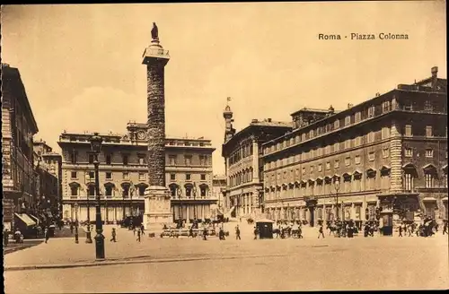 Ak Roma Rom Lazio, Piazza Colonna