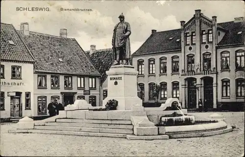 Ak Schleswig an der Schlei, Bismarckbrunnen