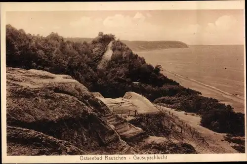 Ak Swetlogorsk Rauschen Ostpreußen, Gausupschlucht