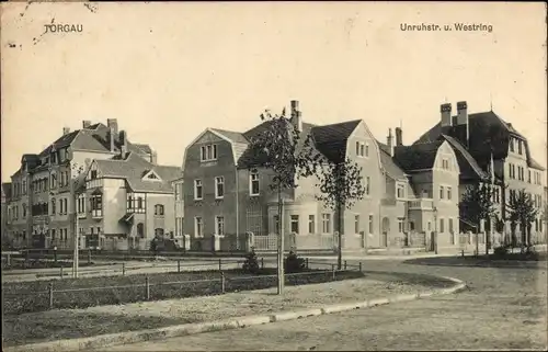 Ak Torgau an der Elbe, Unruhstraße, Westring