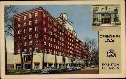 Ak Evanston Illinois USA, Orrington Hotel