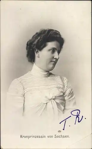 Ak Luise von Österreich Toskana, Kronprinzessin von Sachsen, Portrait