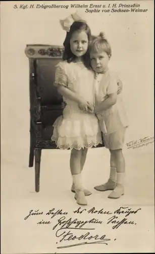 Ak Erbgroßherzog Wilhelm Ernst und Prinzessin Sophie von Sachsen Weimar Eisenach