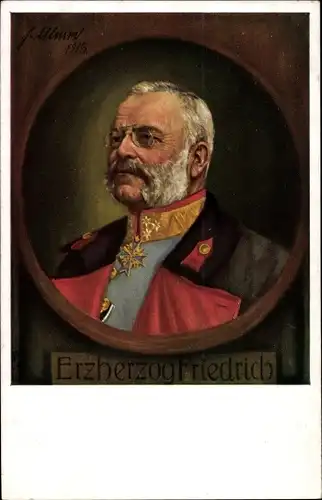 Künstler Ak Ulmer, F., Erzherzog Friedrich von Österreich-Teschen, Portrait