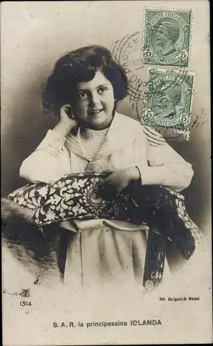 Ak Principessina Iolanda, Jolanda von Savoyen, Portrait, Adel Italien