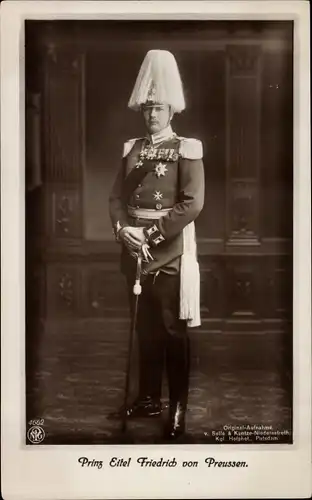 Ak Eitel Friedrich Prinz von Preußen in Uniform, Orden