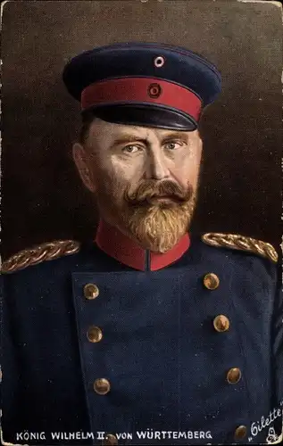 Ak König Wilhelm II. von Württemberg, Portrait