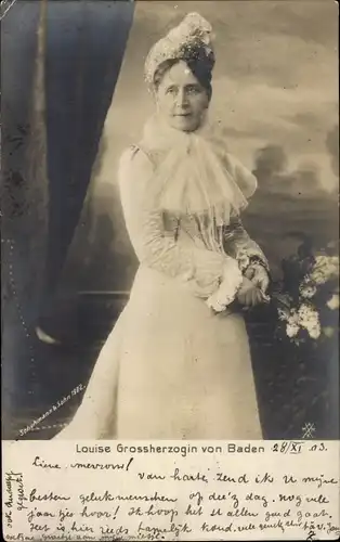 Ak Louise Großherzogin von Baden, Portrait