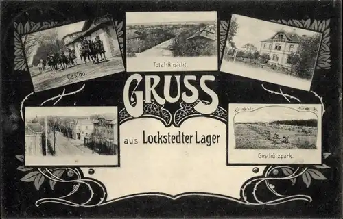 Ak Lockstedt in Schleswig Holstein, Lockstedter Lager, Casino, Totalansicht, Geschützpark