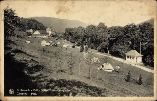 Ak Echternach Luxemburg, Petite Suisse Luxembourgeoise, Camping-Parc