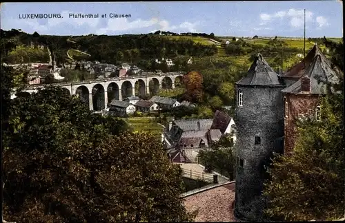 Ak Luxemburg Luxembourg, Pfaffenthal et Clausen
