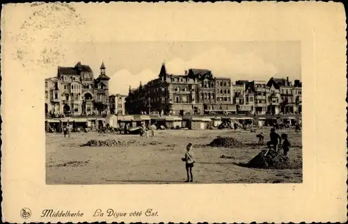 Ak Middelkerke Westflandern, La Digue cote Est