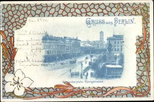 Passepartout Ak Berlin Mitte, Alexanderplatz, Königstraße