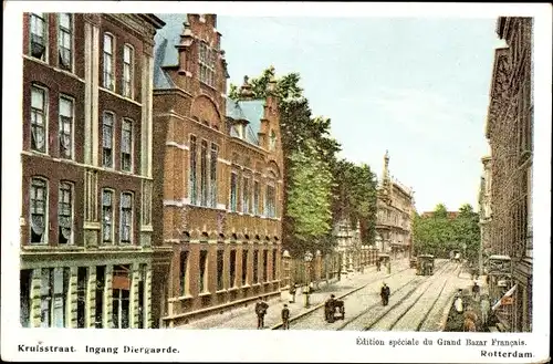 Ak Rotterdam Südholland Niederlande, Kruisstraat, Ingang Diergaarde