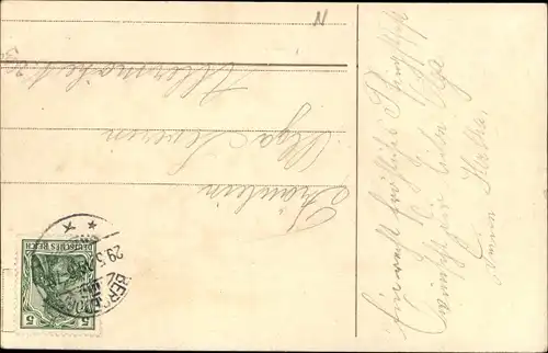 Ak Glückwunsch Pfingsten, Kinder, Schubkarre, Vergissmeinnicht
