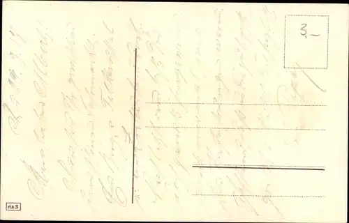 Ak Portrait einer Frau in grüner Kleidung, Hut, Handtasche, Mode