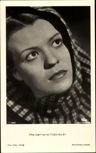 Ak Schauspielerin Heidemarie Hatheyer, Portrait