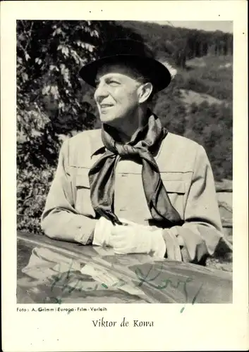 Ak Schauspieler Viktor de Kowa, Portrait, Autogramm