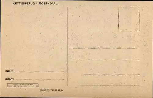 Ak Rosendaal Rozendaal Gelderland Niederlande, Kettingbrug