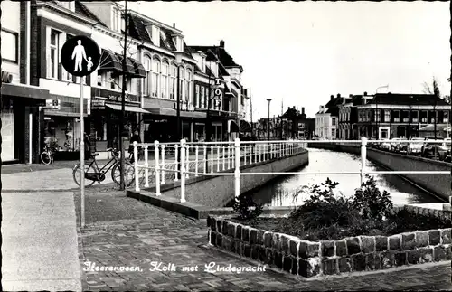 Ak Heerenveen Friesland Niederlande, Kolk met Lindegracht