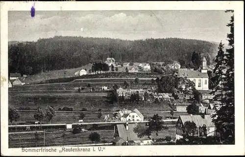 Ak Rautenkranz im Vogtland, Sommerfrische, Panorama