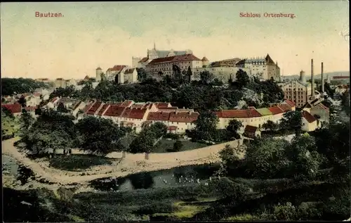 Ak Bautzen in der Oberlausitz, Schloss Ortenburg, Panorama