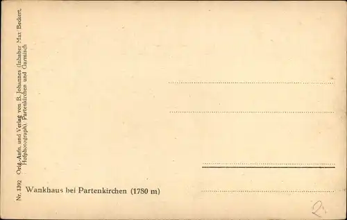 Ak Garmisch Partenkirchen in Oberbayern, Wankhaus, Kreuz, Panorama