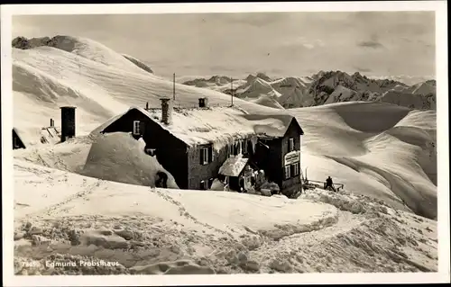 Ak Oberstdorf im Oberallgäu, Edmund Probst Haus am Nebelhorn, Winteransicht, Panorama