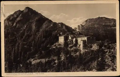 Ak Kochel am See in Oberbayern, Herzogstand, Herzogstandhäuser, Martinskopf 1674 m