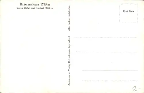 Ak Spitzingsee Schliersee in Oberbayern, Rothwand, Rotwand, Rotwandhaus, Rofan, Guffert