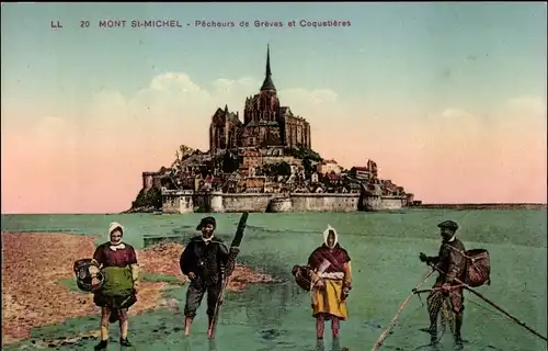 Ak Mont Saint Michel Manche, Pecheurs de Greves et Coquetieres